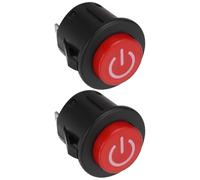 VGOL 2 Piece Power Start Button Switch 3 Pin One Button Start Switch 12V for Kids Electric Car RC Remote Control Electric Car (26mm)