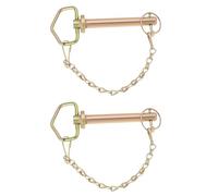 VGOL 2 Pieces Trailer Tow Bar Hitch Pin 5/8" x 4.33" with Chain and Linchpin for Secure Mounting of Hitches and Axles Agricultural Towing