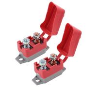 VGOL 2 Sets 15A Automatic Reset Circuit Breaker 6-48V Circuit Breaker Dual Battery Fuse with Cover Bolt for Car Marine Truck RV Buse Mower Motorbike Boat