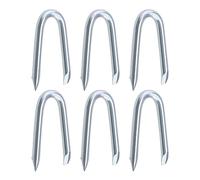 VGOL 200Pcs U-Shaped Fence Nails Galvanised Netting Staple U Nail U-Type Galvanised Extra Sharp Fixing Nails Accessories for Wire Netting Fencing