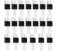 VGOL 20PCS MJE3055T NPN Transistor TO-220 10A 60V 75W 29x9.7mm for Power Switching And General Purpose Amplifiers NPN Semiconductor Switch Black