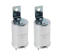 VGOL 2PCS 12V 3 Pin Electronic Flasher Relay Round Car Indicator Flasher Relay Replacement for Various Classic Cars Compatible with Jaguar OE 502096