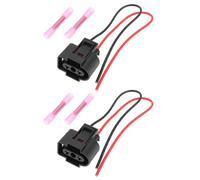 VGOL 2Pcs 2Pin Car Washer Fluid Sensor Pigtail Plug 1J0973202 6Q0121407 Compatible with VW Z112 Compatible with Golf 15cm
