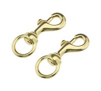 VGOL 2PCS 3-1/4 Inch Trigger Clip Swivel Snap Hooks Brass Flag Pole Halyard Rope Attachment Clip for Flag Pole Halyard Rope Pet Leash