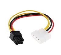 VGOL 2PCS 4 Pin Molex Male to 6 Pin PCI-E Male Graphics Card Power Cord Adapter Express Cable Graphics Adapter Conversion Cable 18AWG 18cm