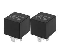 VGOL 2PCS 5 Pin Relay 12VDC 40A/30A 36.1x28.5mm Car Relay for Stabilizes Voltage and Prevents Voltage Fluctuations Current Protection Heavy Duty Starter OnOff Switch Black