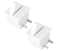 VGOL 2pcs 5A 125V 2Pin Refrigerator Freezer Door Lamp Light Switch Replacement Fridge Parts Suitable for Most Refrigerators White