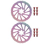 VGOL 2PCS Bicycle Disc Brake Rotor Stainless Steel Rust-Proof Bike Rotors with 12PCS M5 Screws for Most Bicycle Road Bike Mountain Bike 180mm