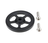 VGOL 2Pcs Bicycle Easy Wheels 60mm Aluminum Alloy Easywheel Compatible with Brompton Folding Bike, Black