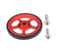 VGOL 2Pcs Bicycle Easy Wheels 60mm Aluminum Alloy Easywheel Compatible with Brompton Folding Bike, Red