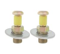VGOL 2PCS Car Door Touch Lock Striker Pin with Plastic Gasket Metal Gasket 357837034 Compatible with Audi 80 100 Compatible with Volkswagen Golf, Yellow