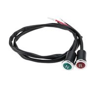 VGOL 2pcs DC 12V Motorcycle Neutral Reverse Gear Light Indicator for 90 125 150 200 300 ATVs Red Green Light