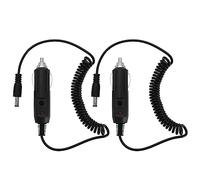 VGOL 2PCS DC 5.5mmx2.1mm Car Cigarette Lighter Male Plug Adapter Coiled Cable Car Charger Extension Power Supply Cable 1.2m 12V 3A DC for Car GPS LED Lights