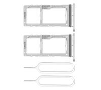 VGOL 2pcs Dual SIM Card Slot Tray Dual SIM Card Slot Holder Micro SD Card Holder Replacement with SIM Pin Compatible with Samsung Galaxy Note 10 Plus, White