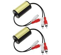 VGOL 2Pcs Effectively Reduce Audio Noise Filter RCA Male to Female 2 Channels Audio Filter for Car Audio and Home Audio Amplifiers