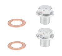 VGOL 2pcs M12x1.25 Engine Oil Pan Sump Plug Bolt 9034112012 90341-12012 Compatible with Lexus GS200t 2.0L Turbo 2016-2017