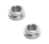VGOL 2Pcs M18x1.5 Threads Stainless Steel Stepped Nut Bung O2 Sensor Nut Probe Welding Thread Nut Oxygen Sensor Boss Nut Threads Bung Stepped Recessed Nut