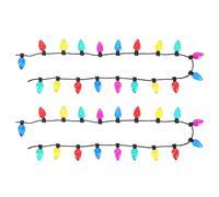 VGOL 2pcs Mini Dollhouse Accessories Dollhouse Furniture Lamp Miniature Gnome Accessories 1/12 Colored String Light Miniature House Light Decor 24cm