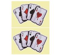 VGOL 2PCS Poker A Car Sticker Cool Ace of Spades Decal Playing Cards Decoration Self-Adhesive Car Accessories for Car Luggage Bumper Bicycle Travel Case
