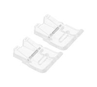 VGOL 2pcs Snap On Presser Foot Applique Clear Presser Feet Low Shank Sewing Machine Presser Foot Compatible with Singer Compatible with Brother Plastic