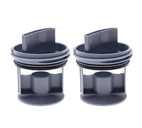 VGOL 2Pcs Washing Machine Drain Filter 647920 00647920 605010 00605010 Compatible with Bosch Compatible with Siemens Washing Machine Drain Pump Fluff Filter Blue