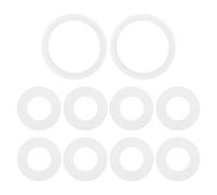 VGOL 2Set Connector Seals Gaskets Rubber Seal Set A + B/C Compatible with Bestway Coleman SaluSpa Compatible with Lay-Z-Spa Compatible with airjet Models New Shape Pump