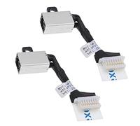 VGOL 2x DC Power Jack Dock Connector Flex Cable Replacement Compatible with Dell Latitude 3500 3400 Inspiron 15 5583 5584 DC Power Jack Cable Charging Port Plug