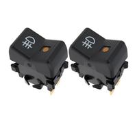 VGOL 2x Rear Fog Light Switch 4 Pin 12V Orange Indicator Latching Panel Mount Compatible with Lada 2105-2107 Niva 2121