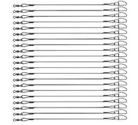VGOL 30PCS Fishing Wire Leaders 45kg/100lb 50cm/19inch Stainless Steel Anti-Bite Fishing Lure Wire Leader Rigs with Swivels and Snaps for Outdoor Fishing
