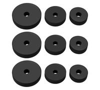 VGOL 30pcs Mixed Rubber Tap Washers 3/8" 1/2" 3/4" Bath Taps Rubber Flat Washer for Bolts Screws Faucet Household Appliances Black
