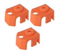 VGOL 3Pcs Heater Block Silicone Socks Cover 3D Printer Silicone Protective Cover Compatible with Phaetus Dragon Hotend Extruder Heater Block, Orange