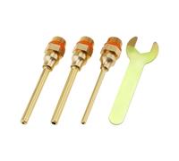 VGOL 3Pcs Hot Glue Gun Nozzles 3 Size 70 mm Copper Glue Gun Nozzle with Wrench Assortment Kit for Home Repairs DIY Craft Projects Brass
