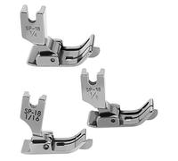 VGOL 3PCS Industrial Sewing Machine Hinged Presser Foot with Right Guide 1/16 1/8 1/4 Inch Metal Compatible with Brother Consew Singer