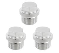 VGOL 3pcs M22x1.5 Male Outer Hex Head Plugs 304 Stainless Steel for Pipes