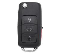 VGOL 4 Buttons Folding Flip Replacement Key Fob Case Cover Compatible with VW Compatible with Seat Compatible with Skoda Compatible with Golf Compatible with Bora
