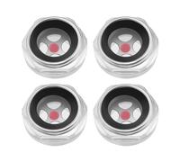 VGOL 4pcs 1/2 Air Compressor Oil Level Sight Glass BSP Aluminum Alloy Liquid Level Connector Suitable for Air Compressor Check The Pump Oil Level