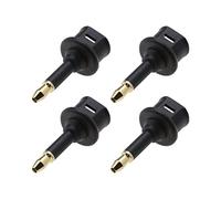 VGOL 4PCS 3.5mm Mini Toslink Adapter Digital Fiber Optic Toslink to 3.5mm Jack Female to 3.5 mm Mini Male Optical Audio Connector Adapter for Audio