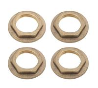 VGOL 4pcs 3/8 BSP Brass Female Nut Hexagonal Flange Nut Faucet Pipe Accessories for Tap Connection Pipe Connection Yellow 26x15.5x5mm