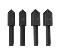VGOL 4Pcs 7 Flute 10MM 13MM 1/4-Inch Hex Shank Drill Bits Chamfer Tool Woodworking Countersink Carbon Steel