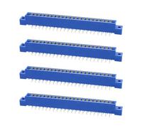 VGOL 4pcs Card Edge Connector Blue Socket 44 Pin 3.96mm Pitch 2x22Pin Gold Slot Solder Socket for Computers Printed Game Consoles PCB Circuit Board