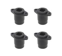 VGOL 4pcs Optical Fiber Audio Cable Panel Female to Female Extender Compatible with TOSlink Diameter 14mm Hole Henter Distance 19mm Suitable for Wall and Faceplate, Black