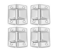 VGOL 4pcs Support Hinges 51x46mm Silver Chrome-Plated Self-Supporting Cabinet Hinge for DJ Gear Cases Flight Cases Toolbox Case Hinge Iron Metal Box