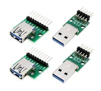 VGOL 4Pcs USB3.0 Male and Female Converter Board 2.54mm Pitch Adapter 9Pin 10Pin DIP Converter Breakout Board for DIY USB Power Supply 24.5x20mm/16x18mm