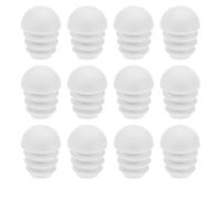 VGOL 50Pcs Plastic Tube Insert Plug Round End Plugs Tube Domed Inserts End Caps Stoppers Furniture Accessories for Chairs Table Legs 16mm White