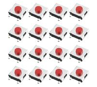 VGOL 50pcs SMD 4 Pin Micro Switch Button 6.2x6.2x3.2mm Red for PCB Mount