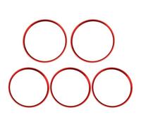 VGOL 5pcs Car Air Condition Air Vent Outlet Ring Cover Compatible with Mercedes Benz A45 A80 A180 A220 B GLA CLA W176 7.4x8cm 6.8x7.4cm Red