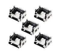 VGOL 5Pcs Micro USB Charging Port Connector Replacement Compatible with JBL Charge 2 / Flip 3 Bluetooth Speakers Charging Port Sockets Silver