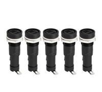 VGOL 5PCS Panel Mount Fuse Holder Compatible with 6.3x30mm Fuses 15A 250V AC Fuse Holder Socket for Security Equipment Household Appliances Smart Home