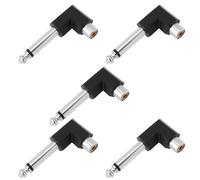 VGOL 5x 6.3mm Mono Jack Plug to RCA Socket Adapter For Audio Equipment Amplifiers Applications