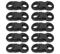 VGOL 60PCS Mini Safety Breakaway Buckles 27.8x11mm Aperture 6mm Quick Side Release Plastic Snap Buckles for Paracord Clasp Necklaces Black